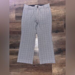 Anthropologie Gray Plaid Fit and Flair Pants
